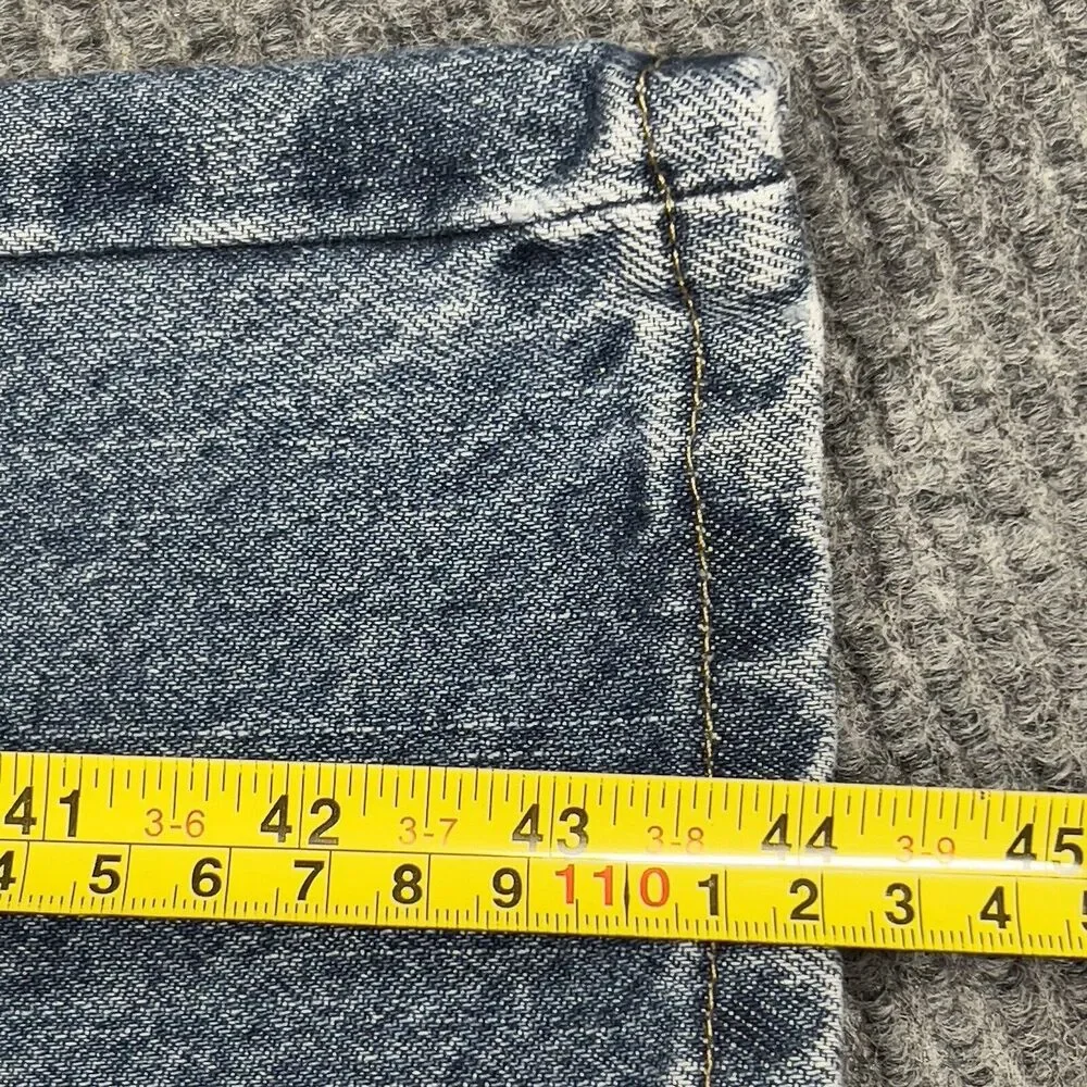 Wrangler Jeans Men 38x32 Blue Denim Pants Straight Leg Regular Fit Cotton Mexico